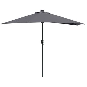 vidaXL Dārza parasols 294 x 150 x 224 cm Poliesters un tērauds