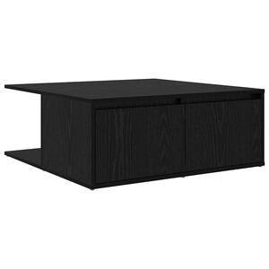 vidaXL Kafijas galdiņ&scaron; Melns ozols 80 x 80 x 31,5 cm Inženierijas koks