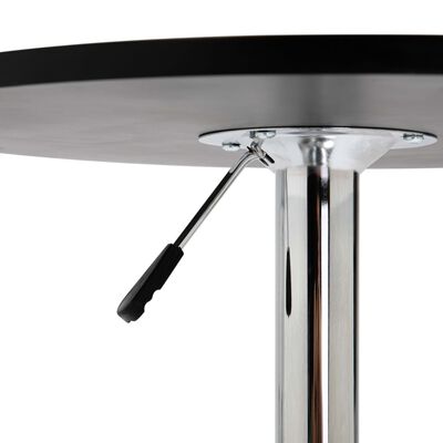 vidaXL bāra galds, melns, Ø60 cm, MDF