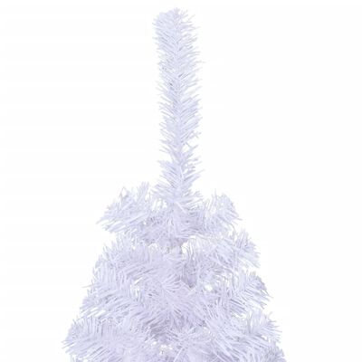 vidaXL mākslīgā Ziemassvētku egle ar statīvu, pusapaļa, 150 cm, PVC
