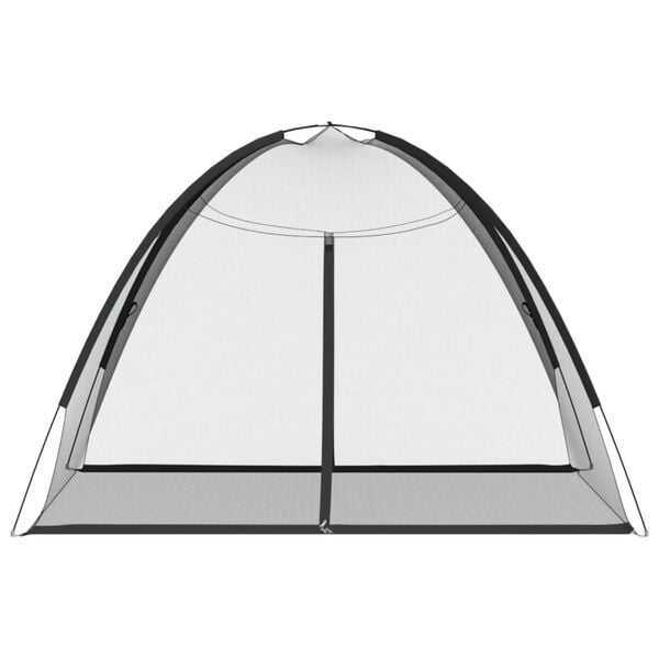 vidaXL insektu tīkls Mongolia ar durvīm 220, melns, 200x180x135 cm