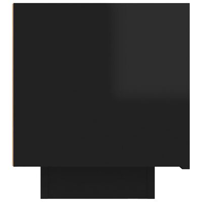 vidaXL naktsskapītis, 100x35x40 cm, spīdīgi melns, skaidu plāksne