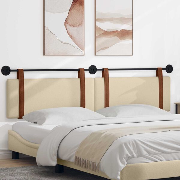 vidaXL Karājo&scaron;s galvgalis Krēmkrāsa 210 x 55 x 5 cm Antīks PU