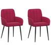 vidaXL Ēdamkrēsli 2 pcs Samts Vīna sarkans 57 x 50 x 85 cm