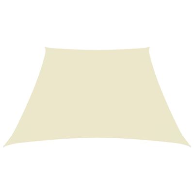 vidaXL saulessargs, 3/5x4 m, trapeces forma, krēmkrāsas audums