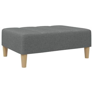 vidaXL kājsoliņ&scaron;, 77x55x31 cm, tum&scaron;i pelēks audums