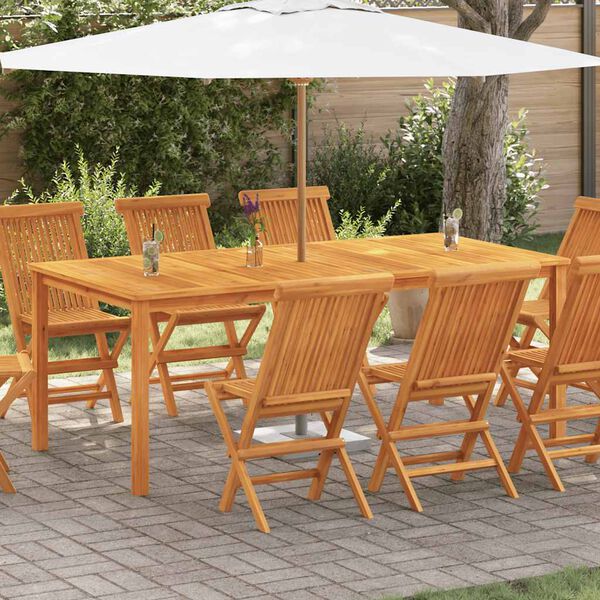 vidaXL dārza galds, 200x100x74 cm, akācijas masīvkoks