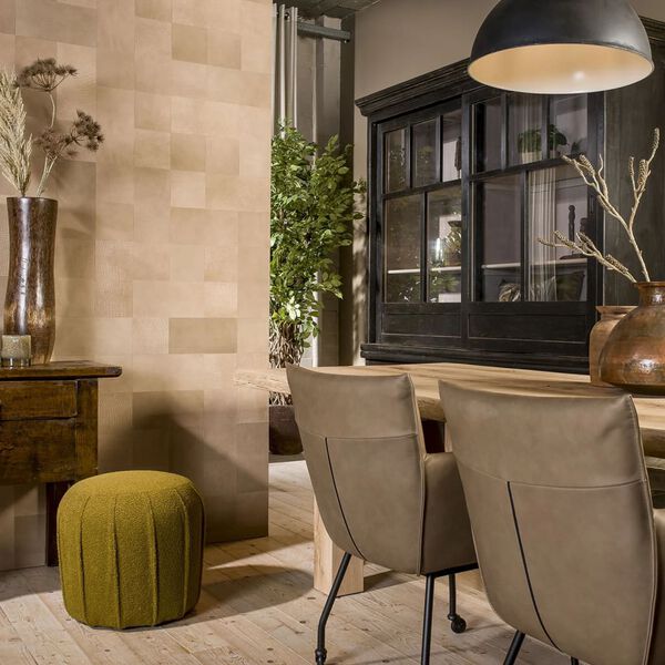 WallArt Leather flīzes Borret, 32 gab., smilšu bēšas