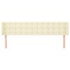 vidaXL galvgalis ar malām, 163x16x78/88 cm cm, krēmkrāsas mākslīgā āda