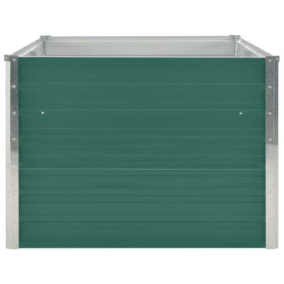 vidaXL puķu kaste, zaļa, 160x80x45 cm, cinkots tērauds