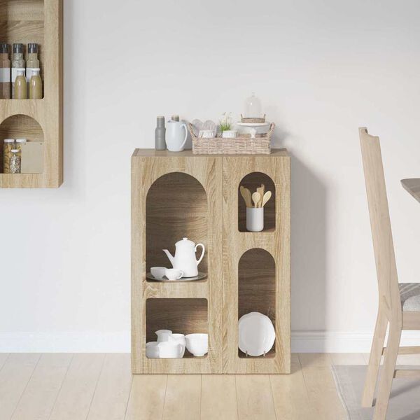 vidaXL Puse Sonoma ozols 59 x 35 x 80.5 cm Inženierijas koks