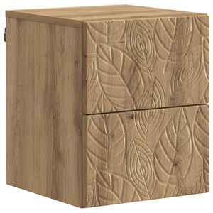 vidaXL Sienā stiprināms nakts skapis Artisan Ozols 34,5 x 33 x 40 cm
