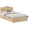 vidaXL Glabā&scaron;anas gulta Sonoma ozols 120 x 200 cm Inženierijas koks