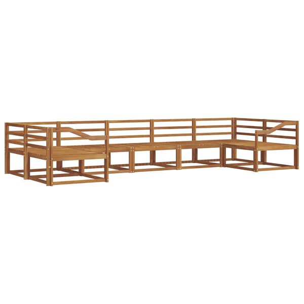 vidaXL Āra dīvānu komplekts 7 pcs Dabiska Cietā akācijas koks