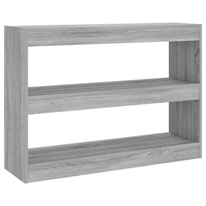 vidaXL grāmatu plaukts, pelēcīga ozolkoka krāsa, 100x30x72 cm