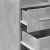 vidaXL skapis, betona pelēks, 45x42,5x225 cm, inženierijas koks