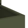vidaXL Dārza privātuma ekrāns Izriezts raksts Olīvu zaļa 50 x 140 cm