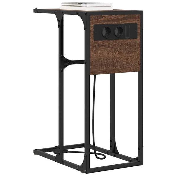 vidaXL Nakts skapītis Brūns ozols 41,5 x 26 x 60,5 cm