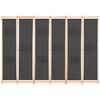 vidaXL 6-paneļu istabas aizslietnis, 240x170x4 cm, pelēks audums