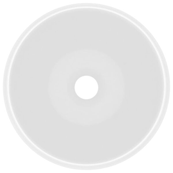 vidaXL izlietne, apaļa, 40x15 cm, matēta balta keramika