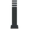 vidaXL āra grīdas lampa ar kontaktligzdu, melns, 50 cm, alumīnijs