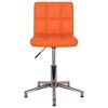 3087661 vidaXL Swivel Dining Chair Orange Faux Leather (334402)