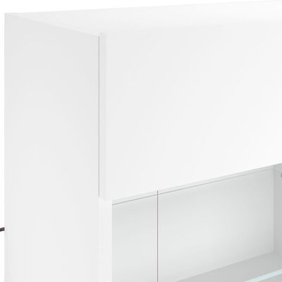 vidaXL TV galdiņš ar LED lampiņām, balti, 98,5x30x60,5 cm