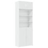 vidaXL skapis, balts, 80x42,5x225 cm, inženierijas koks