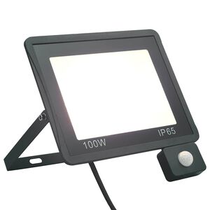 vidaXL LED prožektors ar sensoru, 100 W, vēsi balta gaisma