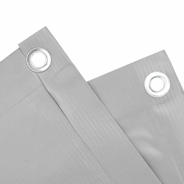 vidaXL balkona aizslietnis, PVC, 500x75 cm, pelēks