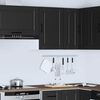 vidaXL virtuves sienas skapis "Porto" Black Engineered Wood
