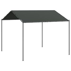 vidaXL nojume, antracītpelēka, 4x4 m, tērauds un audums