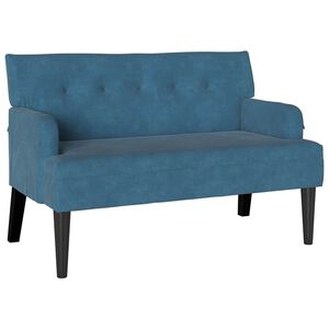 vidaXL Čestafīlda sola Zila 112 x 65,5 x 75 cm Samts