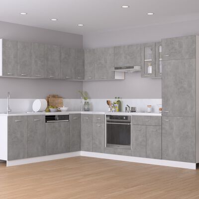 vidaXL virtuves stūra skapītis, betona pelēks, 75,5x75,5x81,5 cm