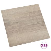 vidaXL grīdas flīzes, 55 gb., pašlīmējošas, 5,11 m², PVC, pelēkbrūnas