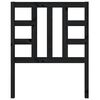 vidaXL gultas galvgalis, melns, 81x4x100 cm, priedes masīvkoks