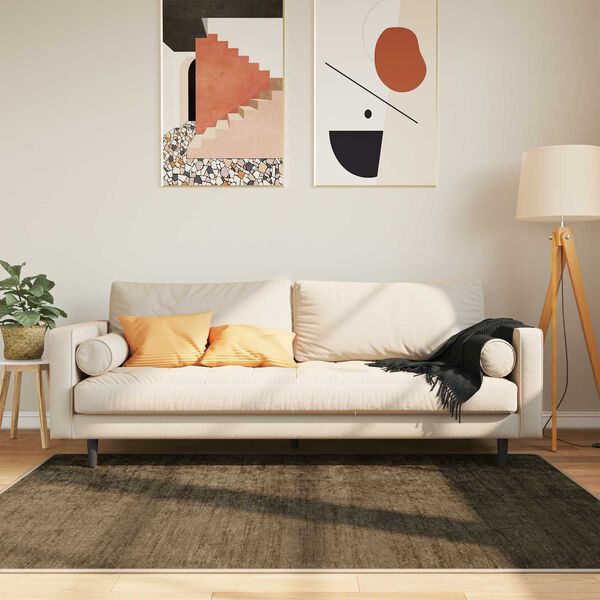 vidaXL Paklāja ceļ&scaron; MARSA Meža zaļa 170 x 120 cm Poliesters un PVC