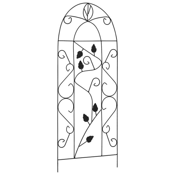 vidaXL vīteņaugu balsti, 3 gab., melni, 40x100 cm, dzelzs