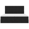 vidaXL Glabā&scaron;anas gulta ar matraci Melna 200 x 200 cm Samts