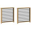 vidaXL Brokastis moduļi 2 pcs Balts 60 x 6 x 61 cm Cietā akācijas koks