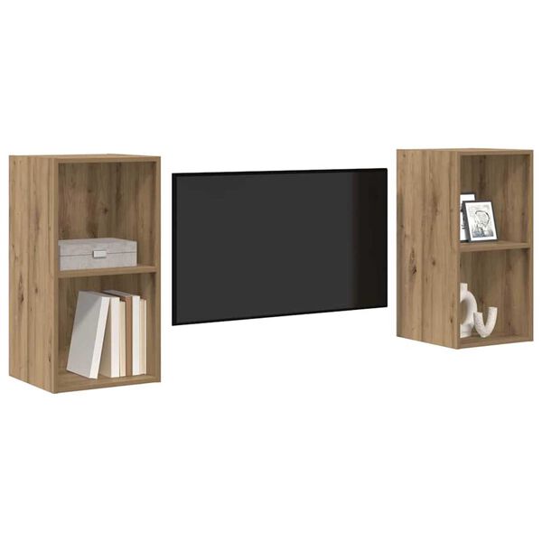 vidaXL TV skapī&scaron;u komplekts 2 pcs Artisānā ozols 37 x 37 x 72 cm