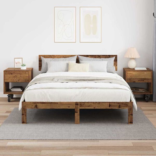 vidaXL Naktsgaldiņ&scaron; 2 pcs Vecs koks 40,5 x 40 x 48 cm