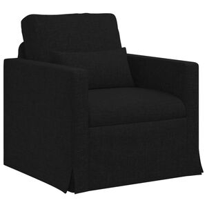 vidaXL Dīvāns Melna 78 x 78 x 80 cm audums