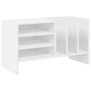 vidaXL Pla&scaron;u skapis Balts 78.5 x 35 x 45 cm Inženierijas koks