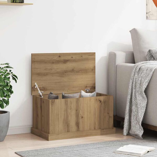 vidaXL uzglabā&scaron;anas kaste, koka krāsa, 70x40x38 cm, inženierijas koks