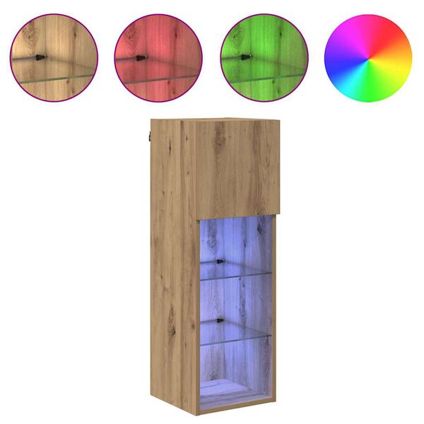 vidaXL Sienā montējams TV skapis Artisānā ozols 30,5 x 30 x 90 cm