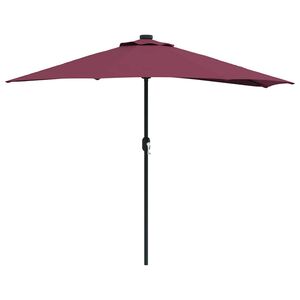 vidaXL Dārza parasols Bordo sarkans 294 x 150 x 224 cm