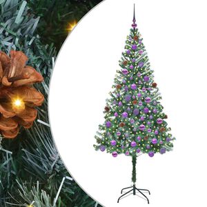 vidaXL Mākslīgā Ziemassvētku eglīte Zaļa 180 cm PVC un tērauds