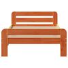 vidaXL gulta bez matrača, vaska brūnas, 90x190 cm, priedes masīvkoks