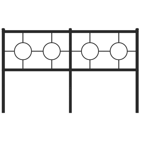 vidaXL rezerves galvgalis, metāls, melns, 135 cm